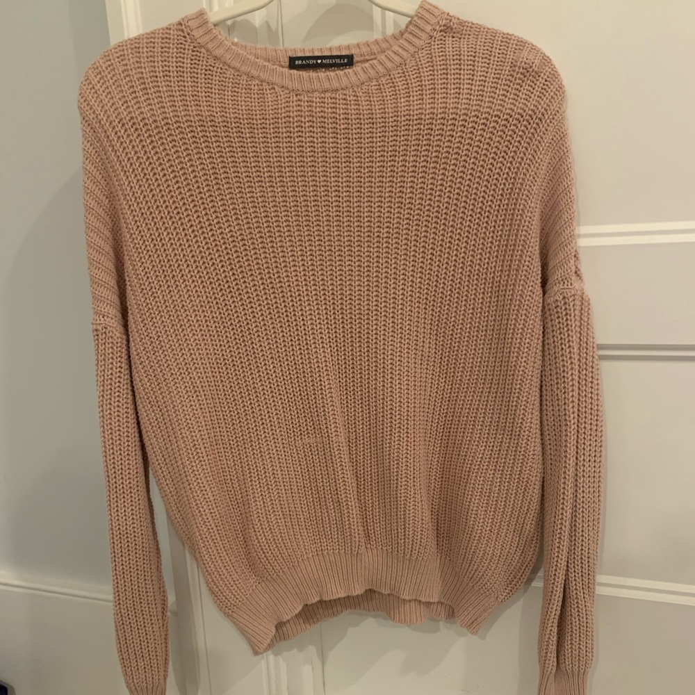 pink/tan sweater